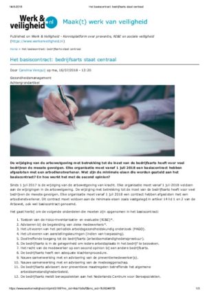 basiscontract bedrijfsarts arbowet