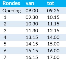 tijdschema MZ Live