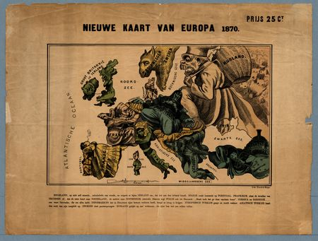 Kaart van Europa 1870