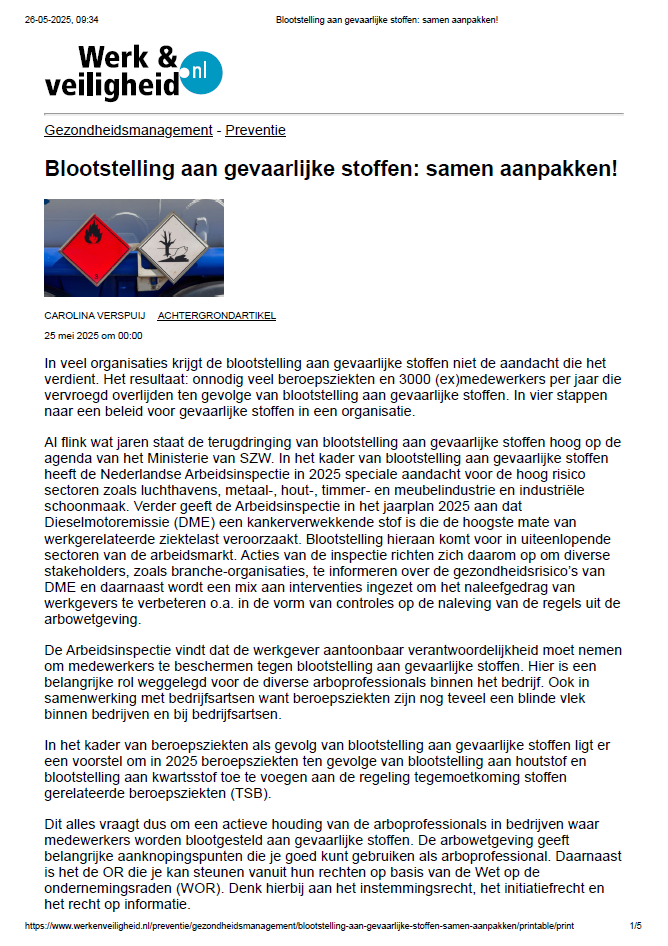 Gevaarlijke stoffen SBI Formaat