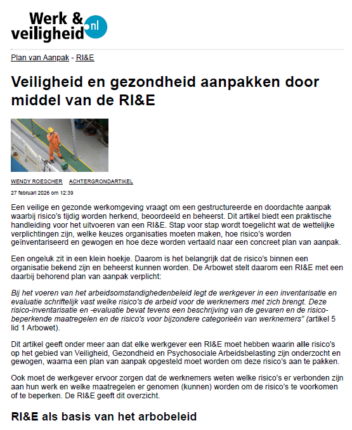 Veiligheid en gezondheid - RI&E